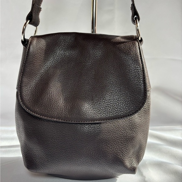 Vintage Fossil Brown Pebble Leather Mini Shoulder Bag - Picture 1 of 8